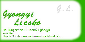gyongyi licsko business card