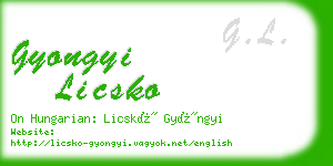 gyongyi licsko business card